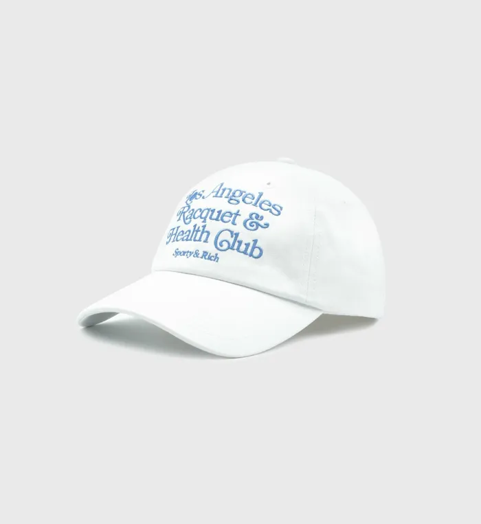 Sporty and Rich Hats Women LA Racquet Club Hat 8211 WhiteSteel Blue