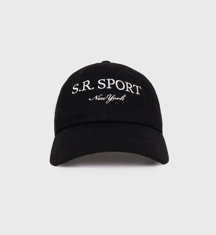 Sporty and Rich Hats Women SR Sport Wool Hat 8211 Faded BlackCream