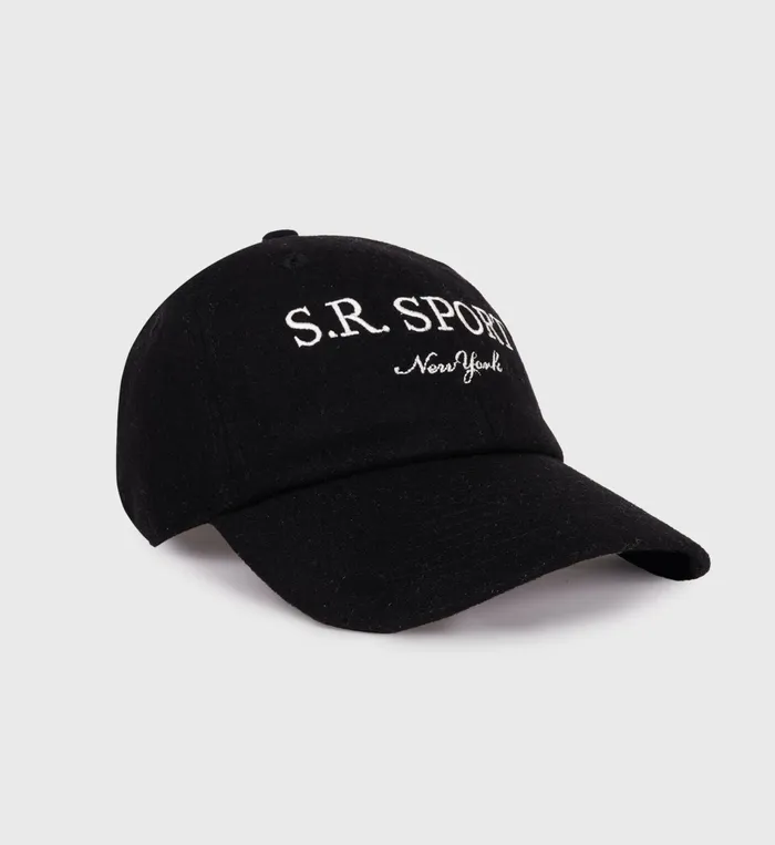Sporty and Rich Hats Women SR Sport Wool Hat 8211 Faded BlackCream