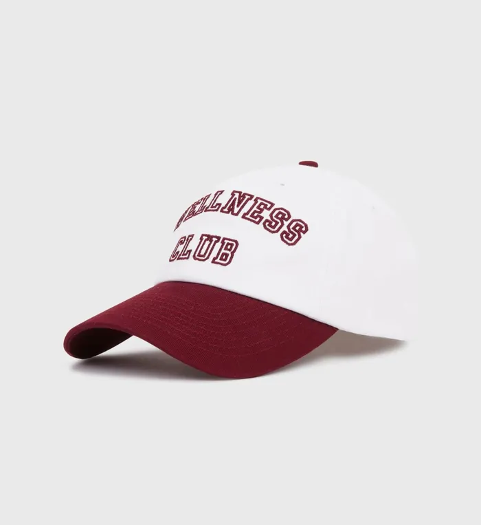 Sporty and Rich Hats Women Wellness Club Hat 8211 WhiteMerlot