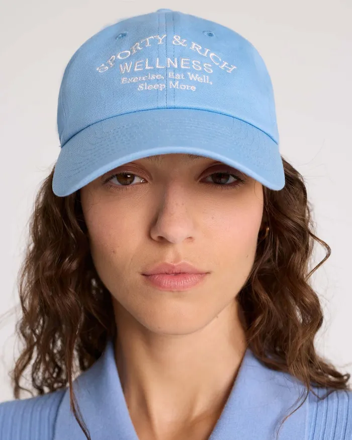 Sporty and Rich Hats Women Wellness Studio Hat 8211 Sky BlueWhite