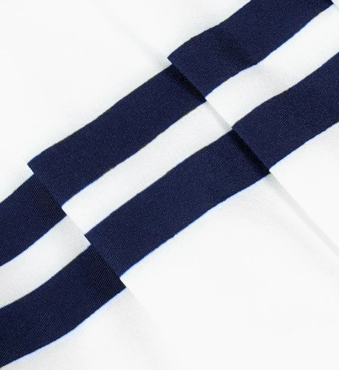 Sporty and Rich Skirts and Dresses Women Serif Logo Pleated Skirt 8211 WhiteNavy