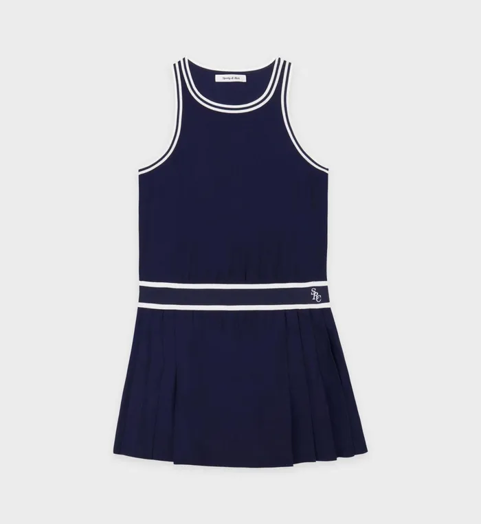 Sporty and Rich Skirts and Dresses Women SRC Phoebe Dress 8211 NavyWhite