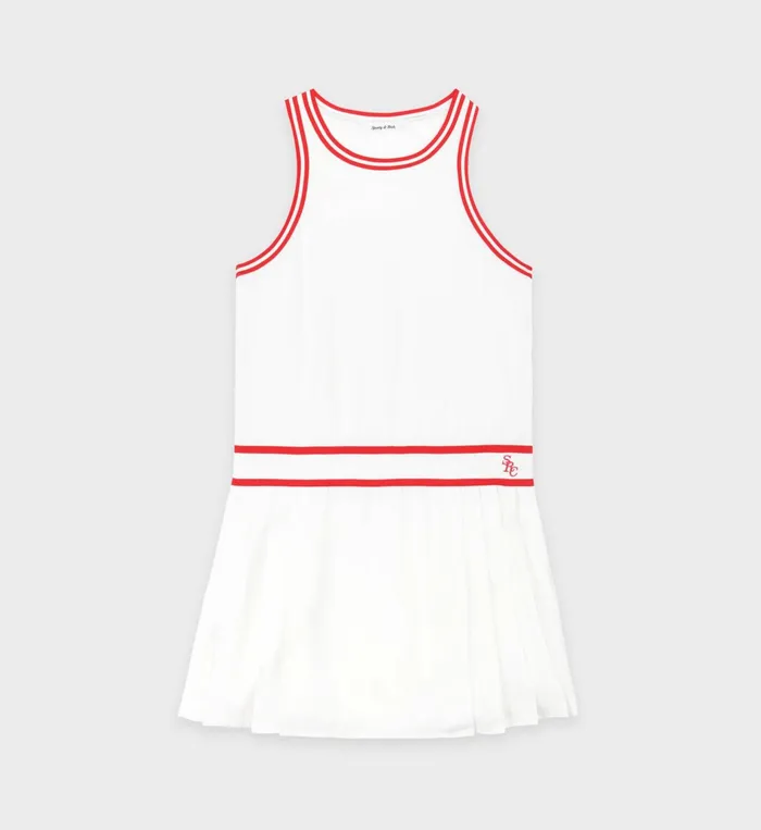 Sporty and Rich Skirts and Dresses Women SRC Phoebe Dress 8211 WhiteRed