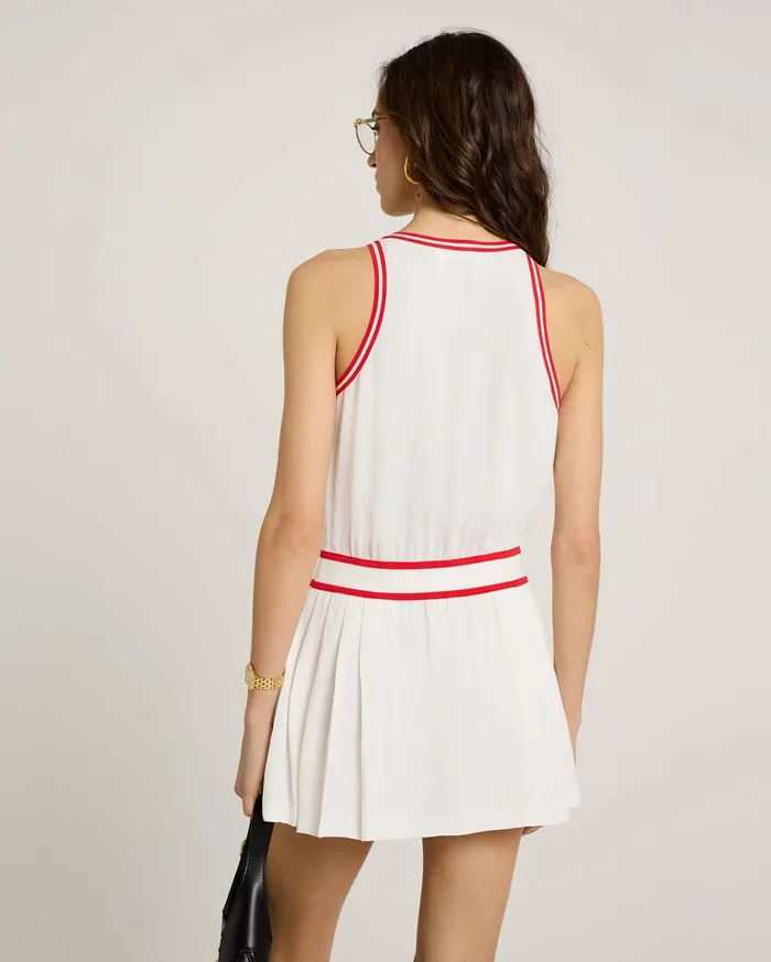 Sporty and Rich Skirts and Dresses Women SRC Phoebe Dress 8211 WhiteRed