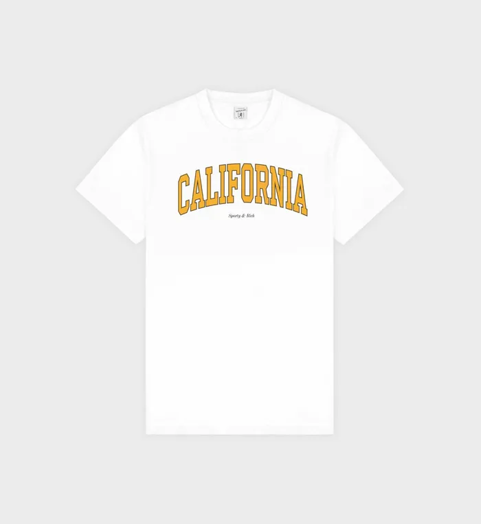 Sporty and Rich TShirts and Tops Women California TShirt 8211 WhiteGold