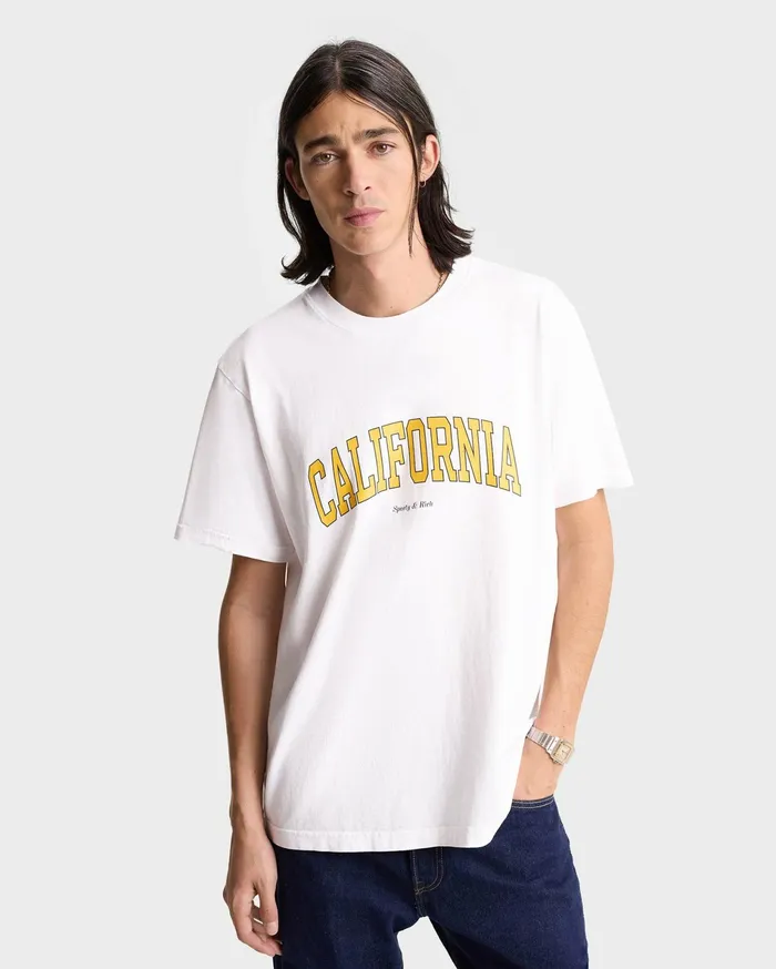 Sporty and Rich TShirts and Tops Women California TShirt 8211 WhiteGold