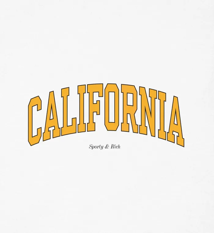 Sporty and Rich TShirts and Tops Women California TShirt 8211 WhiteGold