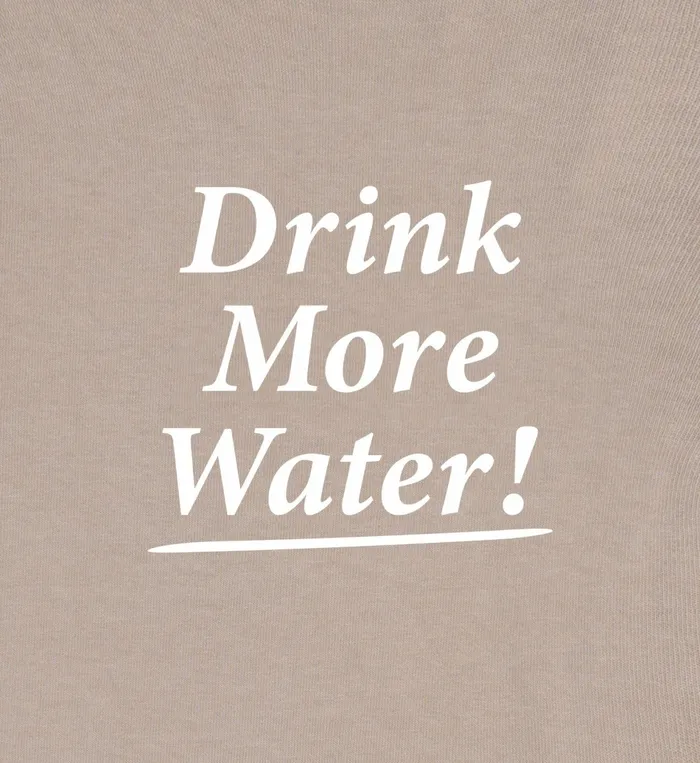 Sporty and Rich TShirts and Tops Women Drink More Water TShirt 8211 ElephantWhite