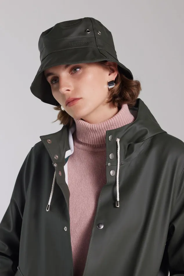 Stutterheim Beckholmen Bucket Hat Green Women Bucket Hats