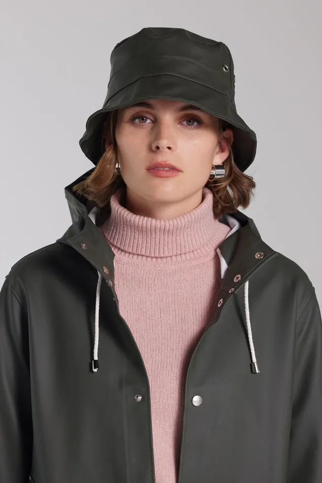 Stutterheim Beckholmen Bucket Hat Green Women Bucket Hats