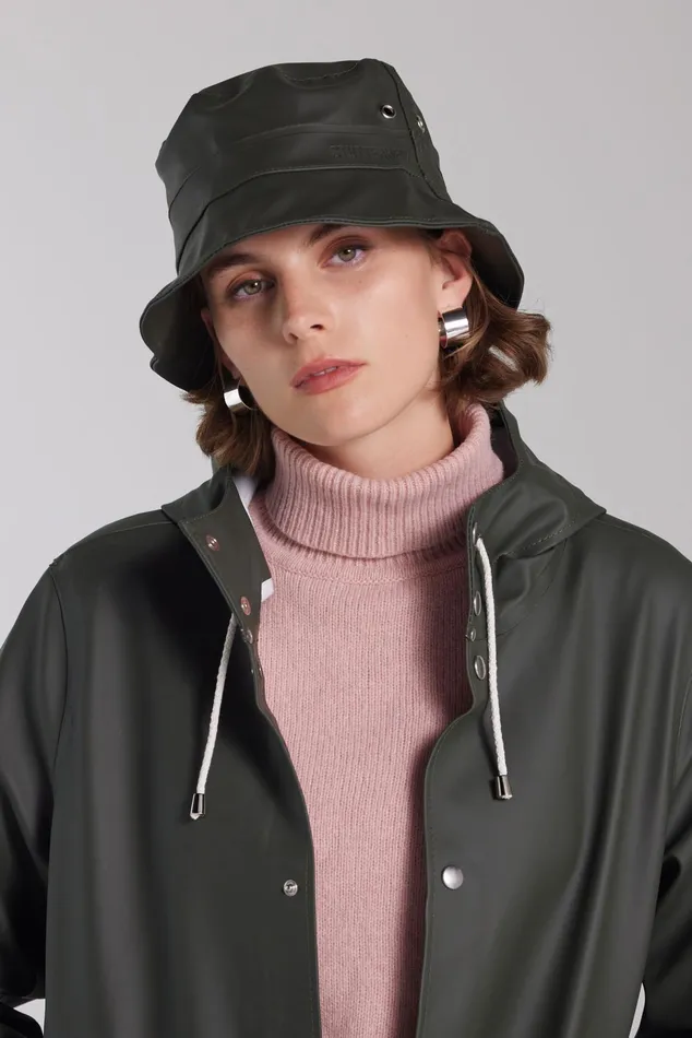 Stutterheim Beckholmen Bucket Hat Green Women Bucket Hats