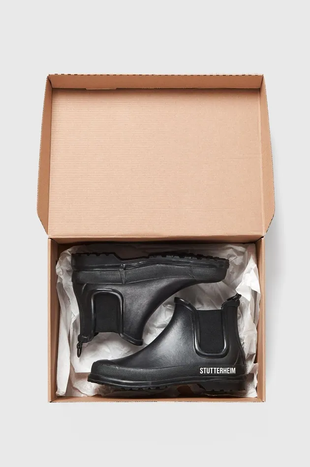 Stutterheim Chelsea Rainwalker Black Women Rain Boots