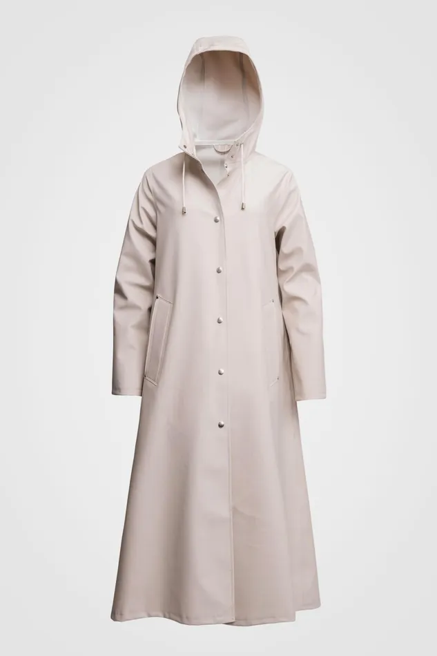 Stutterheim Mosebacke Long Raincoat Light Sand Women Long Raincoats