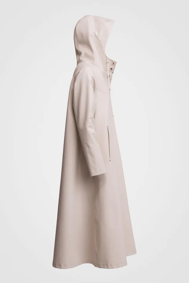 Stutterheim Mosebacke Long Raincoat Light Sand Women Long Raincoats