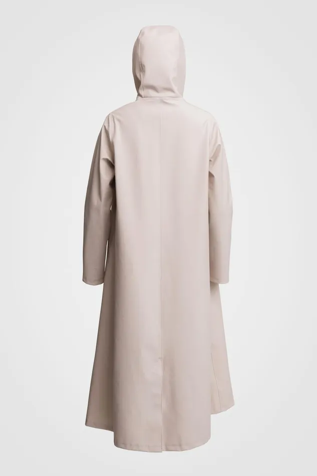 Stutterheim Mosebacke Long Raincoat Light Sand Women Long Raincoats