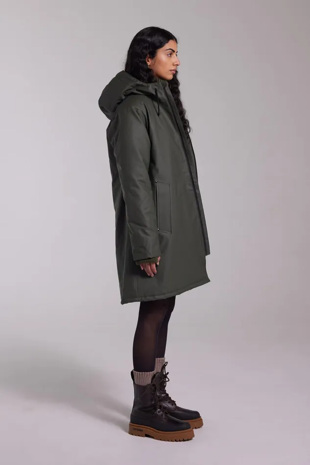 Stutterheim Mosebacke Winter Jacket Green Women Winter Coats