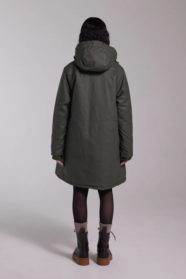 Stutterheim Mosebacke Winter Jacket Green Women Winter Coats