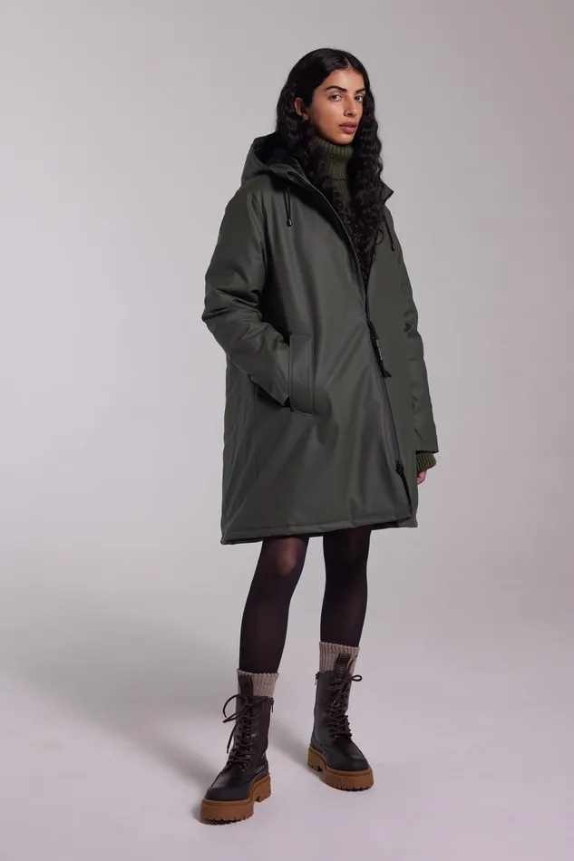 Stutterheim Mosebacke Winter Jacket Green Women Winter Coats