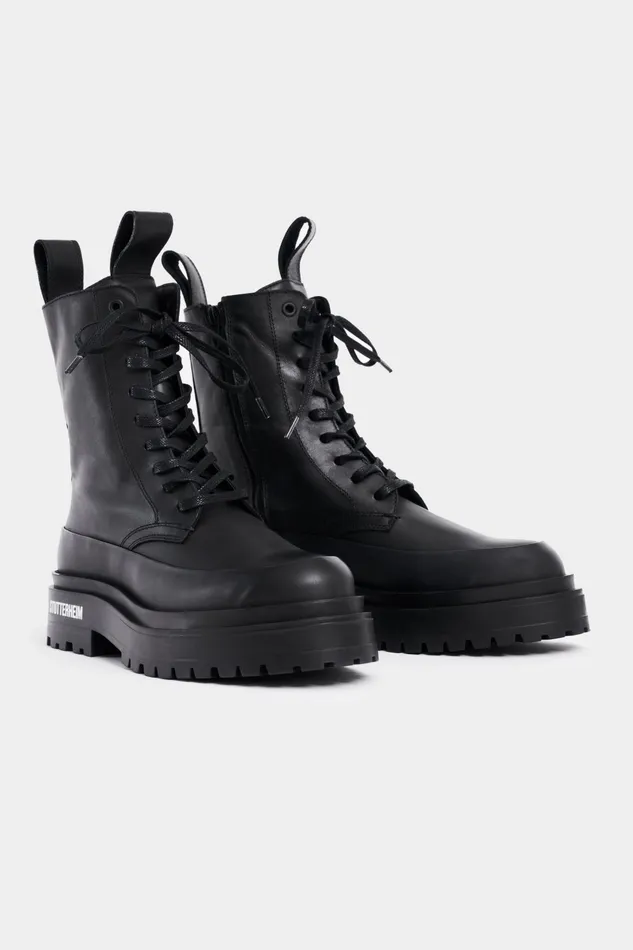 Stutterheim Peace Walker Leather Black Women Leather Boots