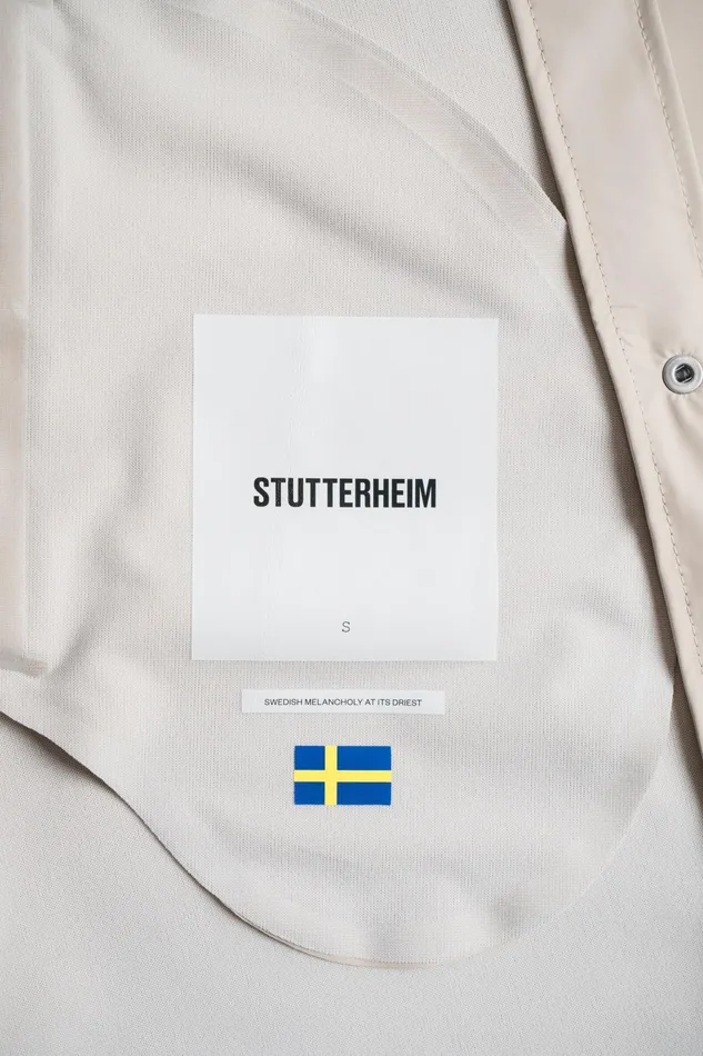 Stutterheim Stockholm Lightweight Raincoat Light Sand Women Raincoats