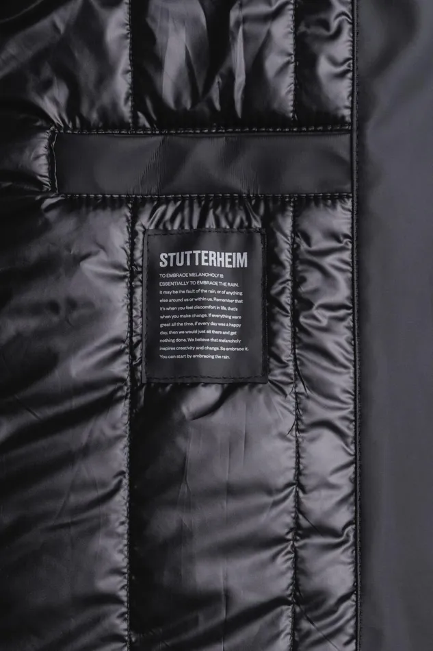 Stutterheim Stockholm Long Winter Jacket Black Women Long Raincoats