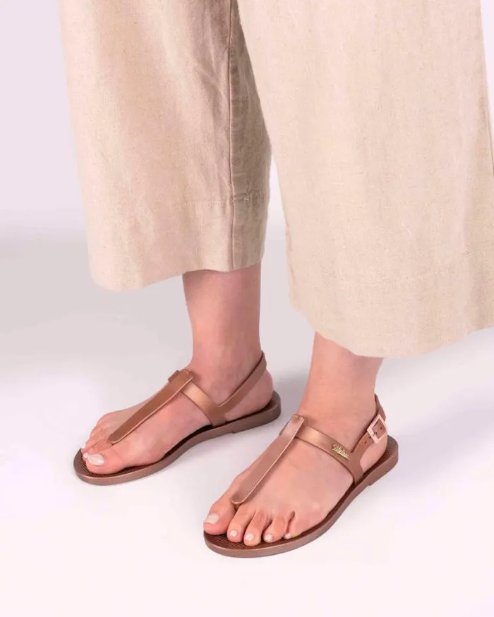 Sun Ventura Rose Metallic Women Melissa Sandals