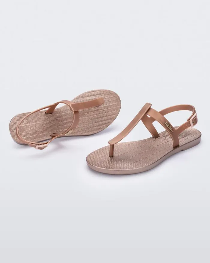 Sun Ventura Rose Metallic Women Melissa Sandals