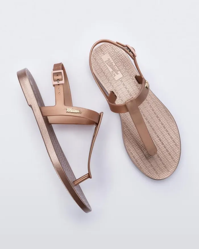 Sun Ventura Rose Metallic Women Melissa Sandals