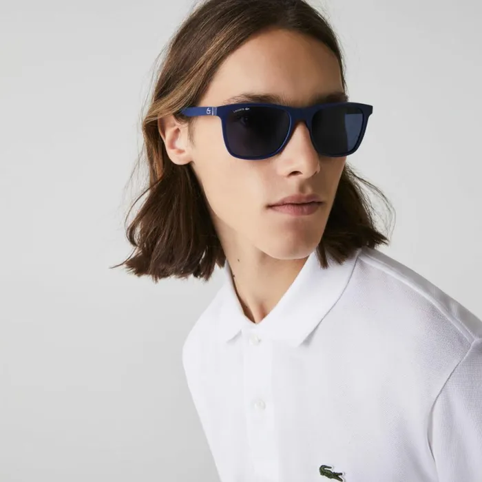 Sunglasses Men Lacoste Modified Rectangle L1212 Premium Sunglasses Blue 424
