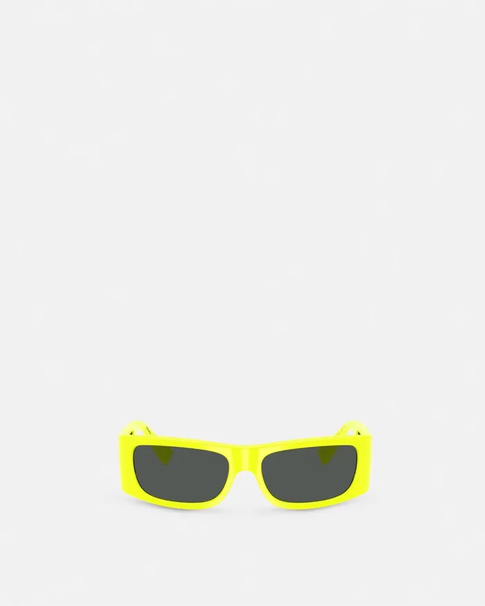 Sunglasses Men Versace Lens Logo Sunglasses Yellow