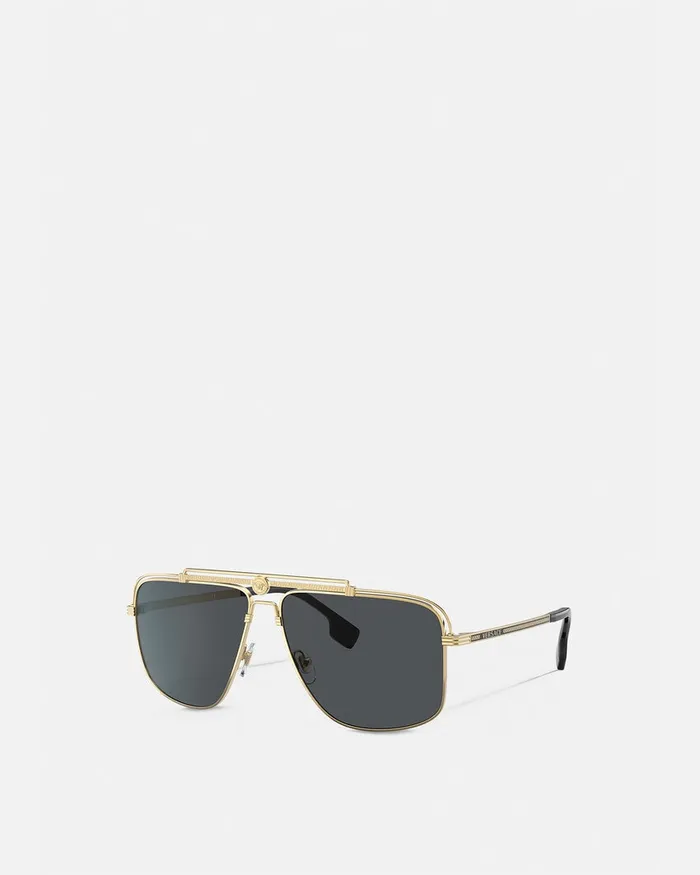 Sunglasses Men Versace Medusa Focus Sunglasses Gold
