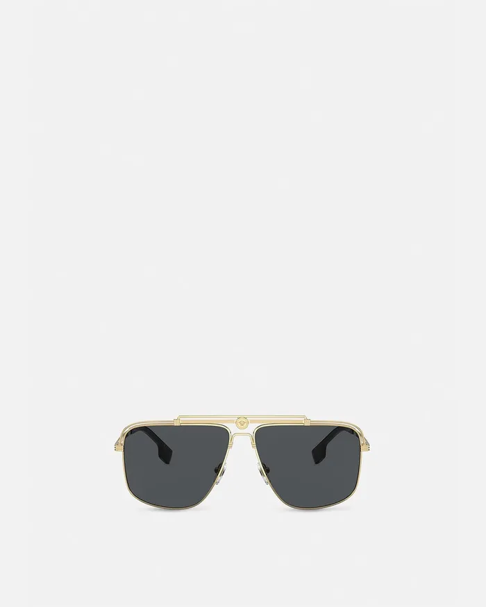 Sunglasses Men Versace Medusa Focus Sunglasses Gold