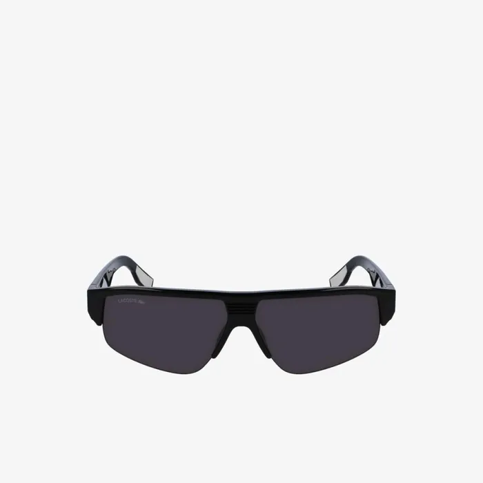 Sunglasses MenWomen Lacoste Unisex Mask Active Sunglasses Matt Black 001