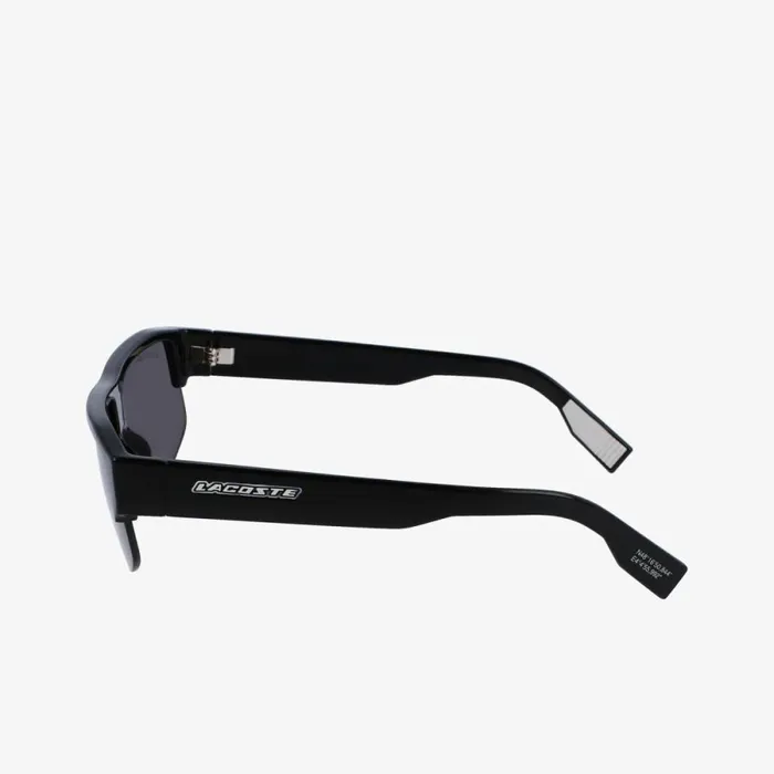 Sunglasses MenWomen Lacoste Unisex Mask Active Sunglasses Matt Black 001
