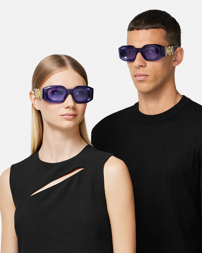 Sunglasses WomenMen Versace Maxi Medusa Biggie Sunglasses Purple
