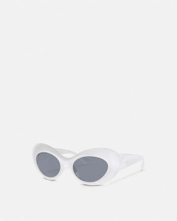 Sunglasses Women Versace Maxi La Medusa Oval Sunglasses Havana