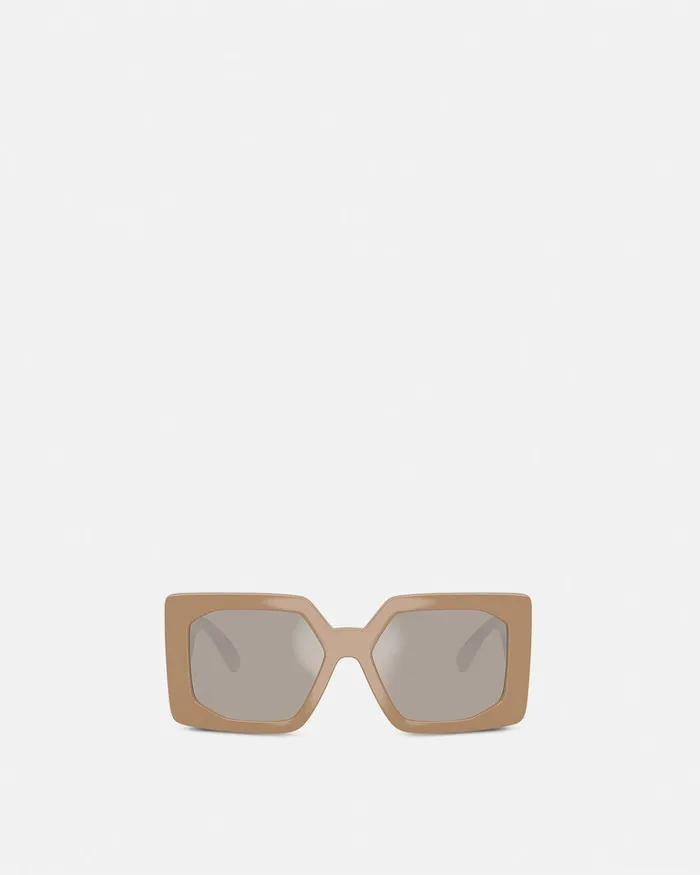 Sunglasses Women Versace Medusa Biggie Maxi Sunglasses Beige