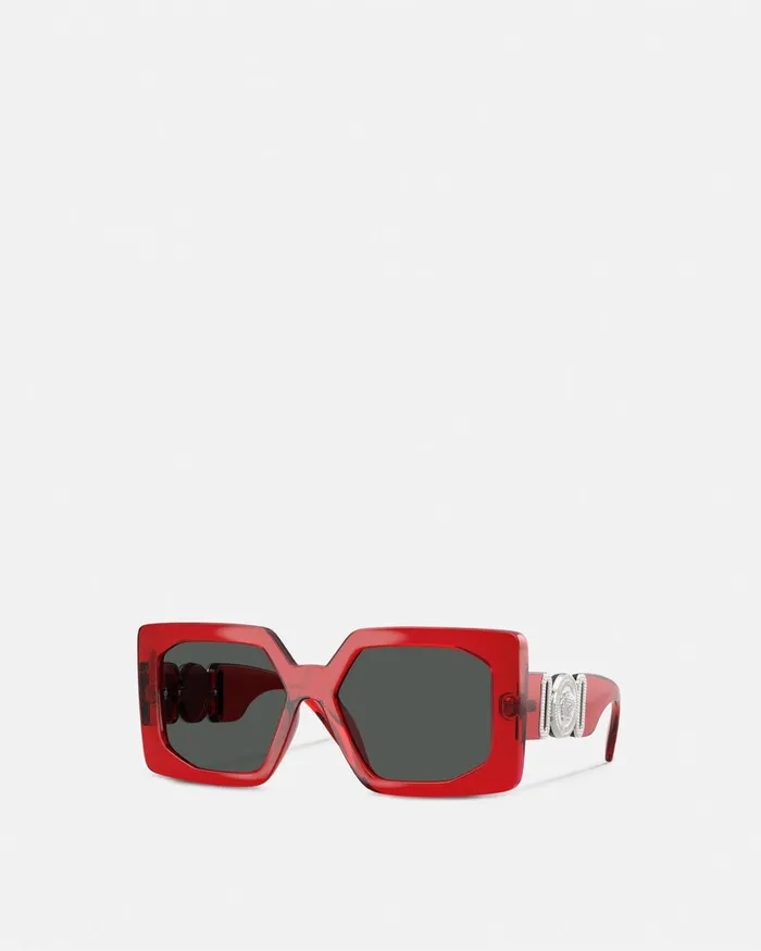 Sunglasses Women Versace Medusa Biggie Maxi Sunglasses Red