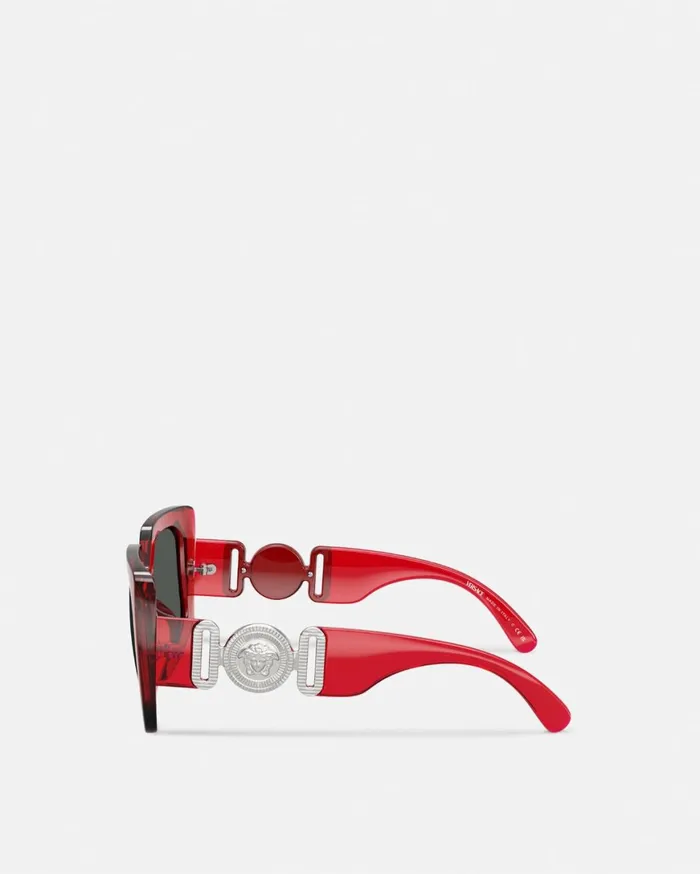 Sunglasses Women Versace Medusa Biggie Maxi Sunglasses Red