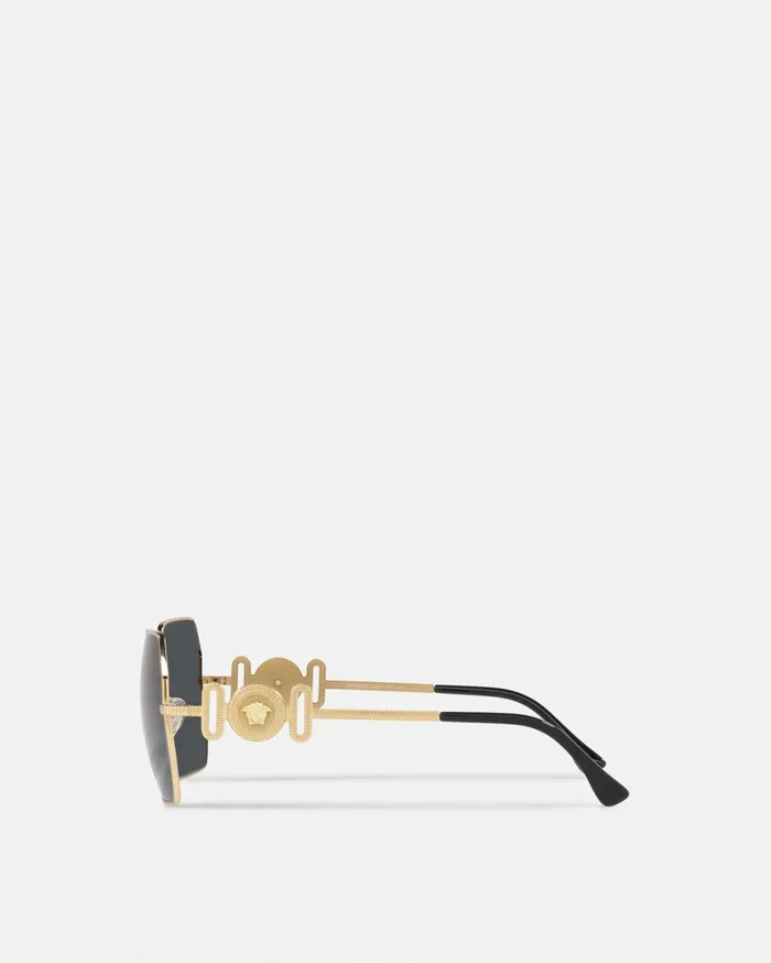 Sunglasses Women Versace Medusa Biggie Sunglasses Blackgold