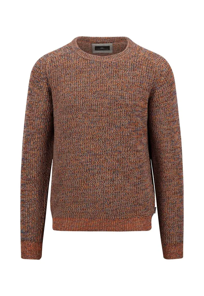 Sweater Men FYNCHHATTON Moulin Sweater Made Of Cotton Dark Tealruby Redflame