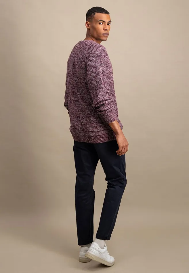 Sweater Men FYNCHHATTON Moulin Sweater Made Of Cotton Dark Tealruby Redflame