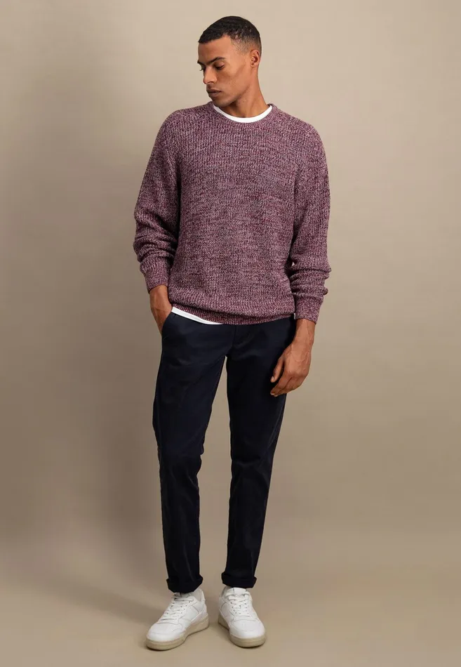 Sweater Men FYNCHHATTON Moulin Sweater Made Of Cotton Dark Tealruby Redflame