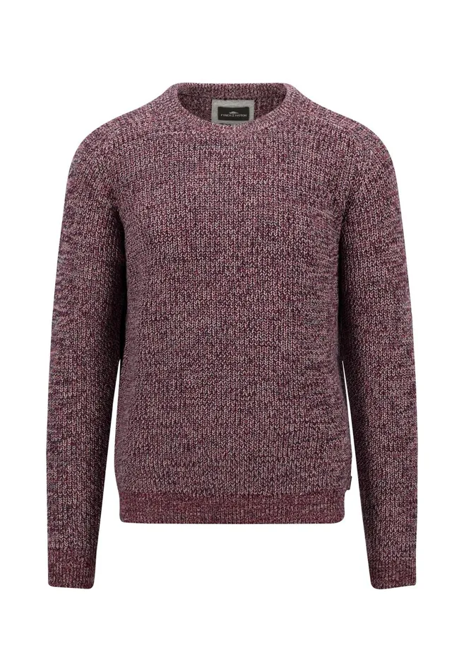 Sweater Men FYNCHHATTON Moulin Sweater Made Of Cotton Dark Tealruby Redflame