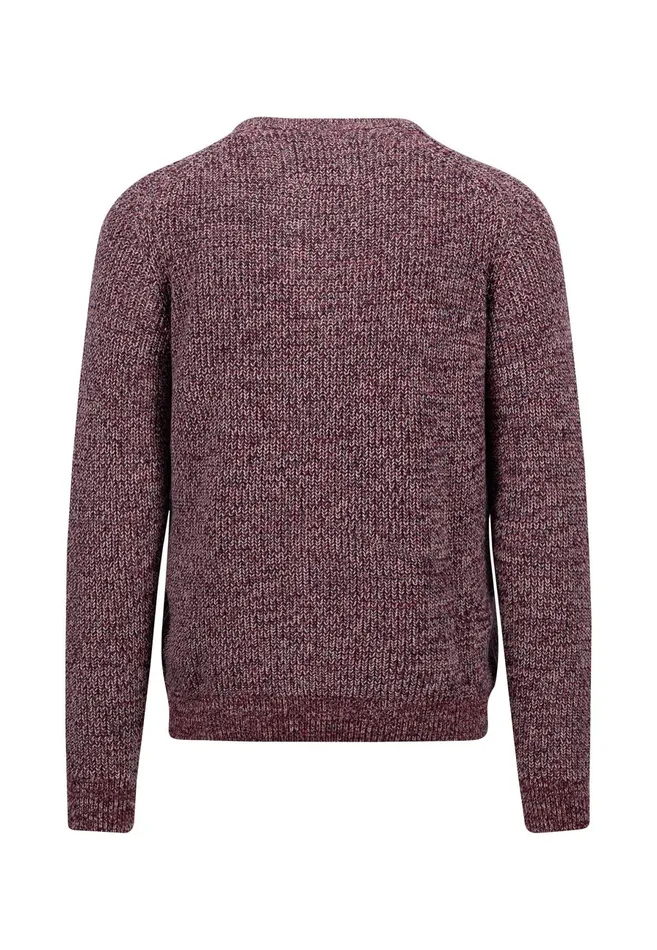 Sweater Men FYNCHHATTON Moulin Sweater Made Of Cotton Dark Tealruby Redflame