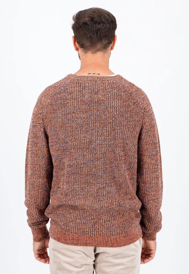 Sweater Men FYNCHHATTON Moulin Sweater Made Of Cotton Dark Tealruby Redflame