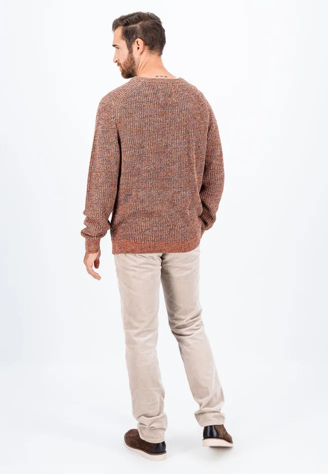 Sweater Men FYNCHHATTON Moulin Sweater Made Of Cotton Dark Tealruby Redflame