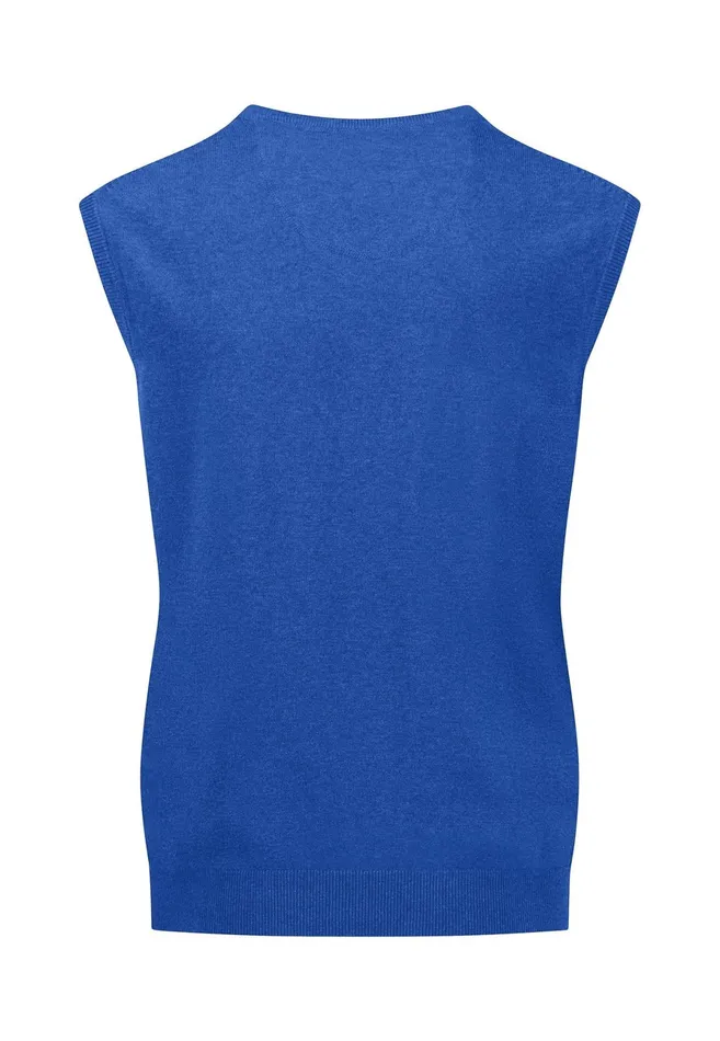 Sweater Men FYNCHHATTON String Pullunder Made Of Fine Cotton Steelnavypoppy Rednightstrong Blue