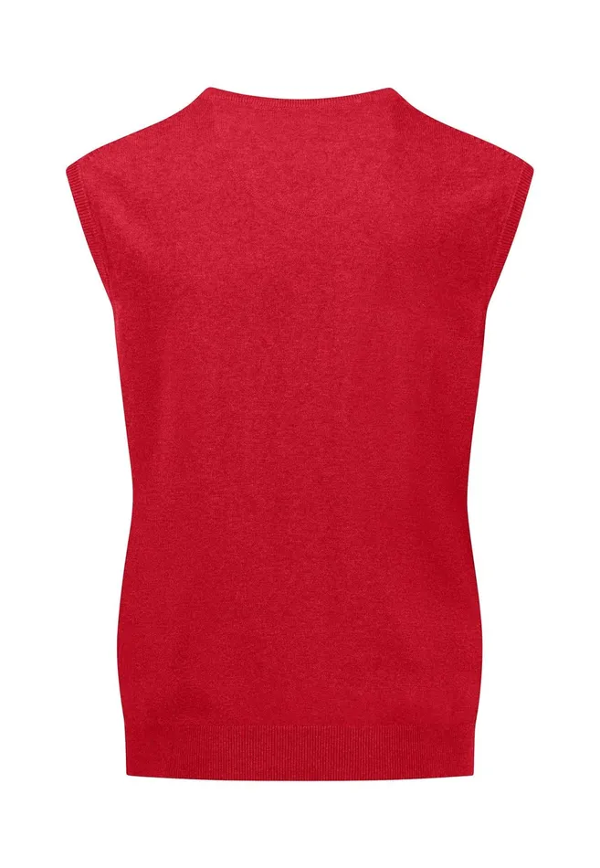 Sweater Men FYNCHHATTON String Pullunder Made Of Fine Cotton Steelnavypoppy Rednightstrong Blue